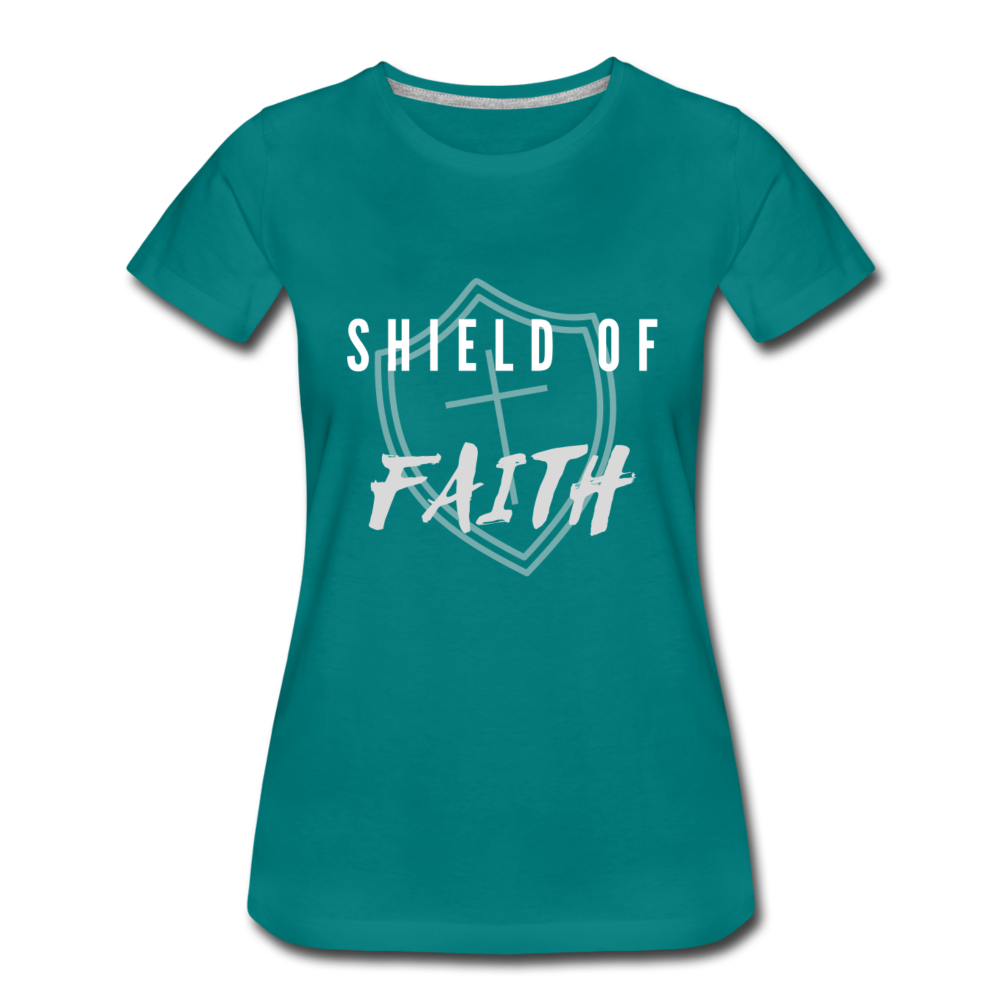 Shield of Faith Women’s Premium T-Shirt - teal