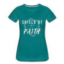 Load image into Gallery viewer, Shield of Faith Women’s Premium T-Shirt - teal
