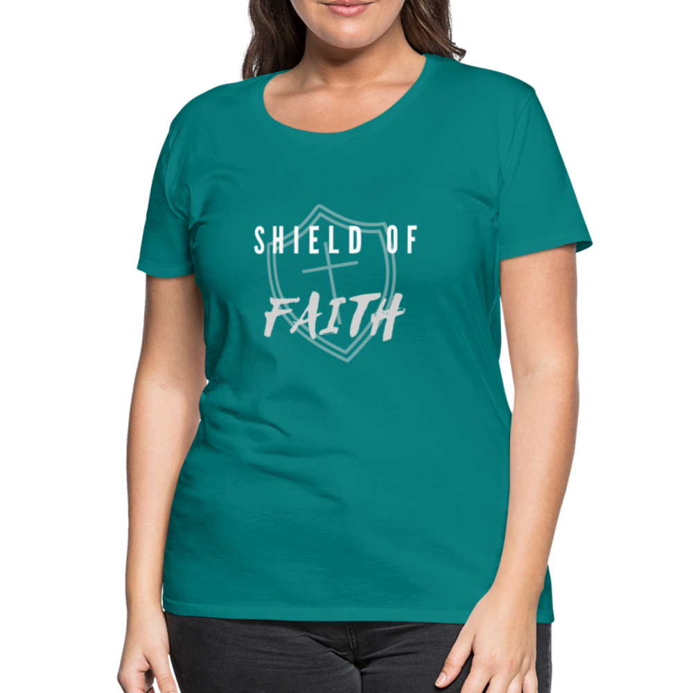 Shield of Faith Women’s Premium T-Shirt - teal