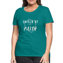 Load image into Gallery viewer, Shield of Faith Women’s Premium T-Shirt - teal
