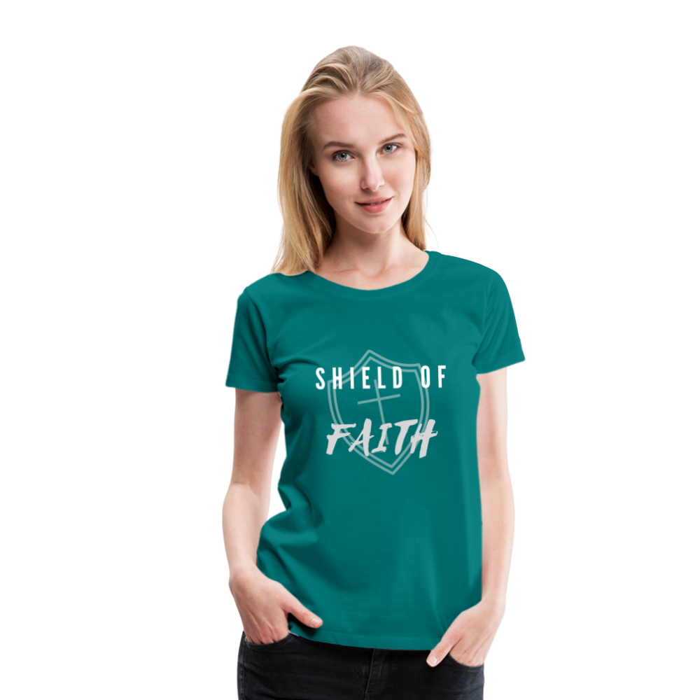 Shield of Faith Women’s Premium T-Shirt - teal