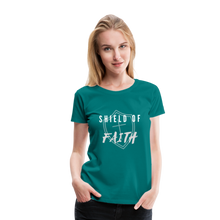 Load image into Gallery viewer, Shield of Faith Women’s Premium T-Shirt - teal
