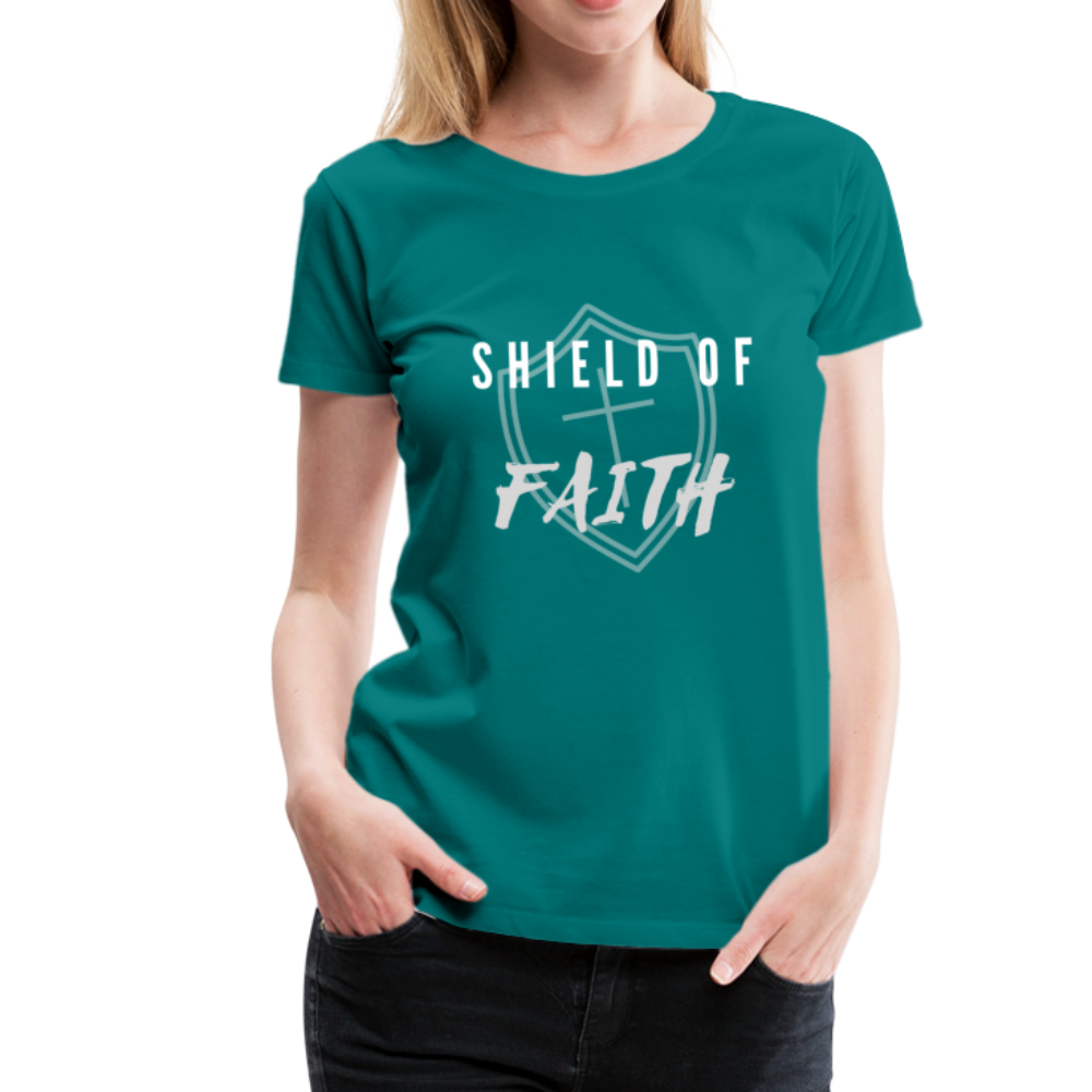 Shield of Faith Women’s Premium T-Shirt - teal