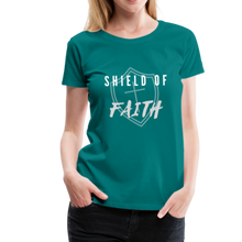 Load image into Gallery viewer, Shield of Faith Women’s Premium T-Shirt - teal
