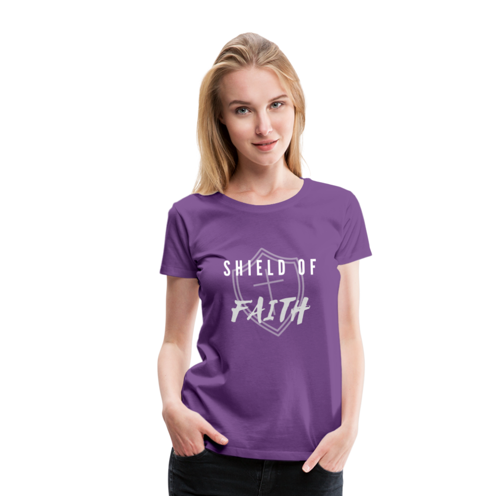 Shield of Faith Women’s Premium T-Shirt - purple