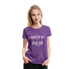 Load image into Gallery viewer, Shield of Faith Women’s Premium T-Shirt - purple
