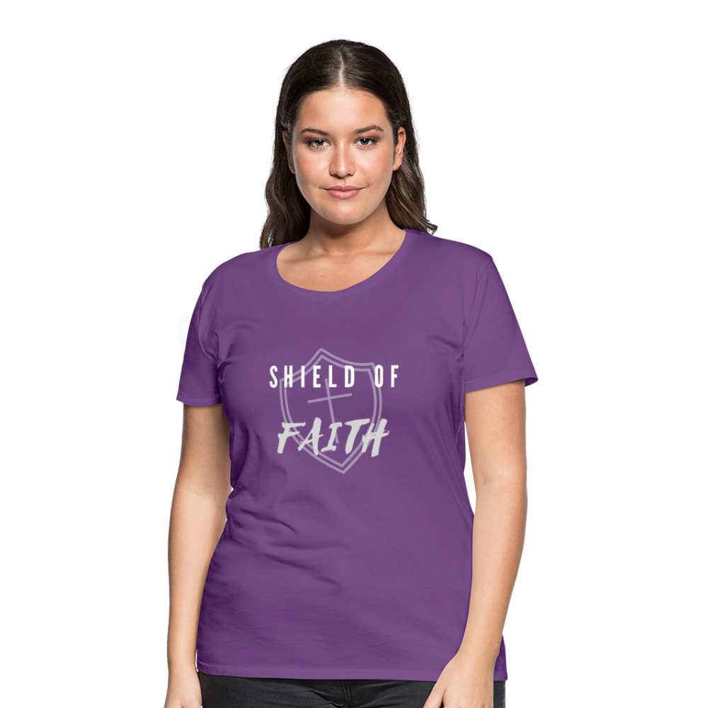 Shield of Faith Women’s Premium T-Shirt - purple