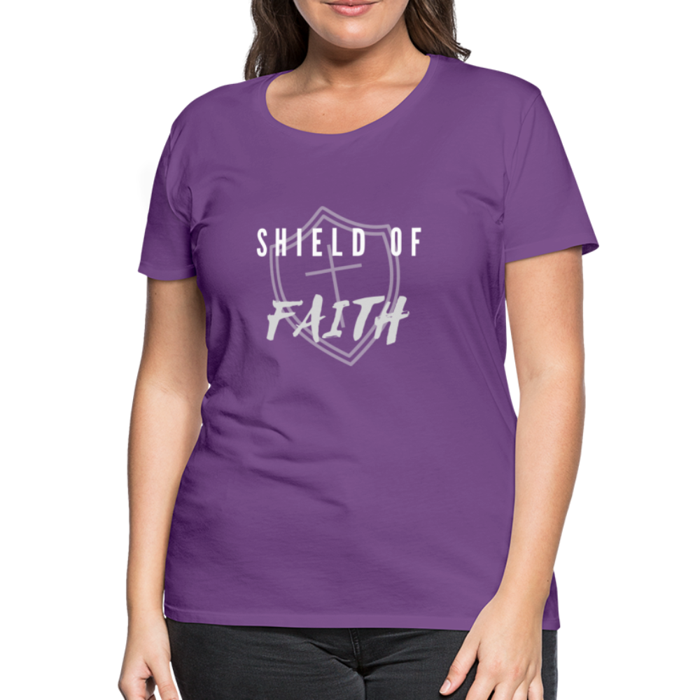 Shield of Faith Women’s Premium T-Shirt - purple