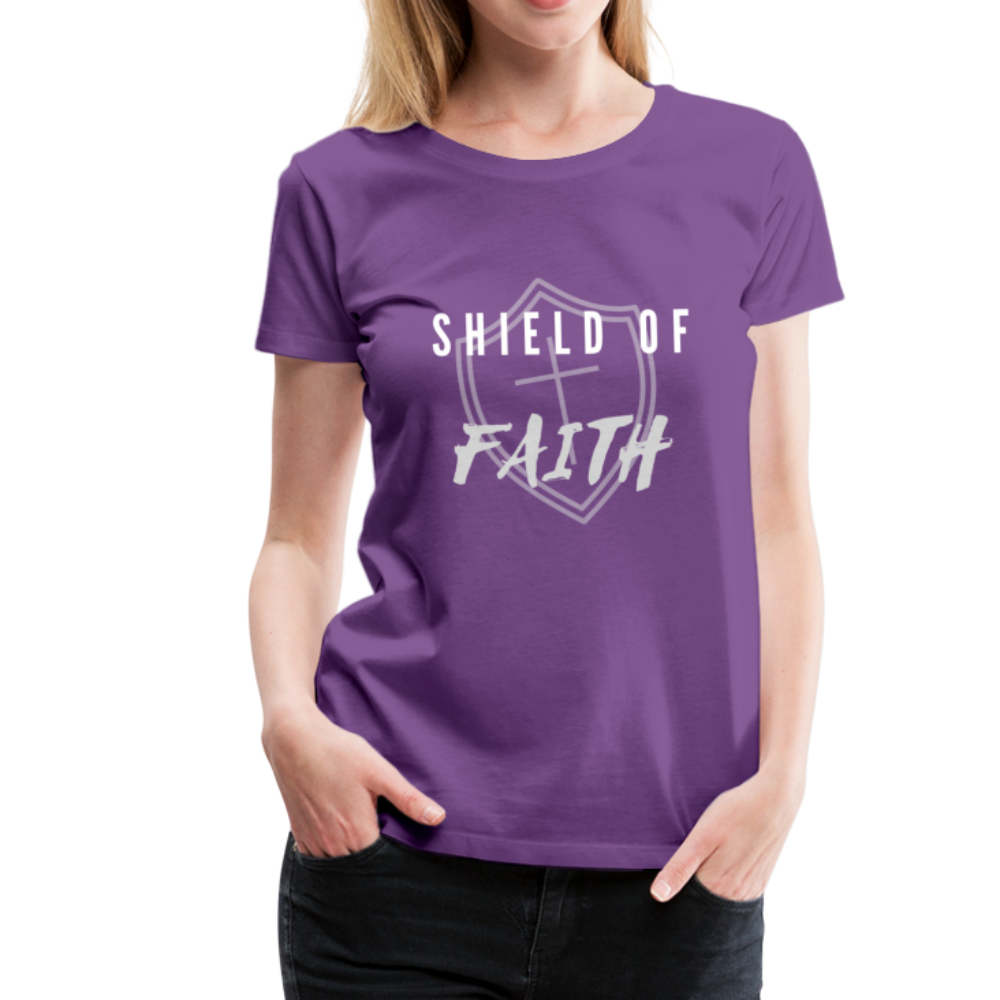 Shield of Faith Women’s Premium T-Shirt - purple