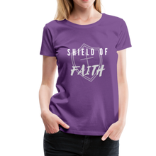 Load image into Gallery viewer, Shield of Faith Women’s Premium T-Shirt - purple
