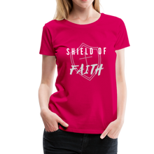 Load image into Gallery viewer, Shield of Faith Women’s Premium T-Shirt - dark pink
