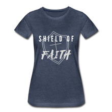 Load image into Gallery viewer, Shield of Faith Women’s Premium T-Shirt - heather blue
