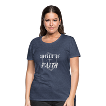 Load image into Gallery viewer, Shield of Faith Women’s Premium T-Shirt - heather blue
