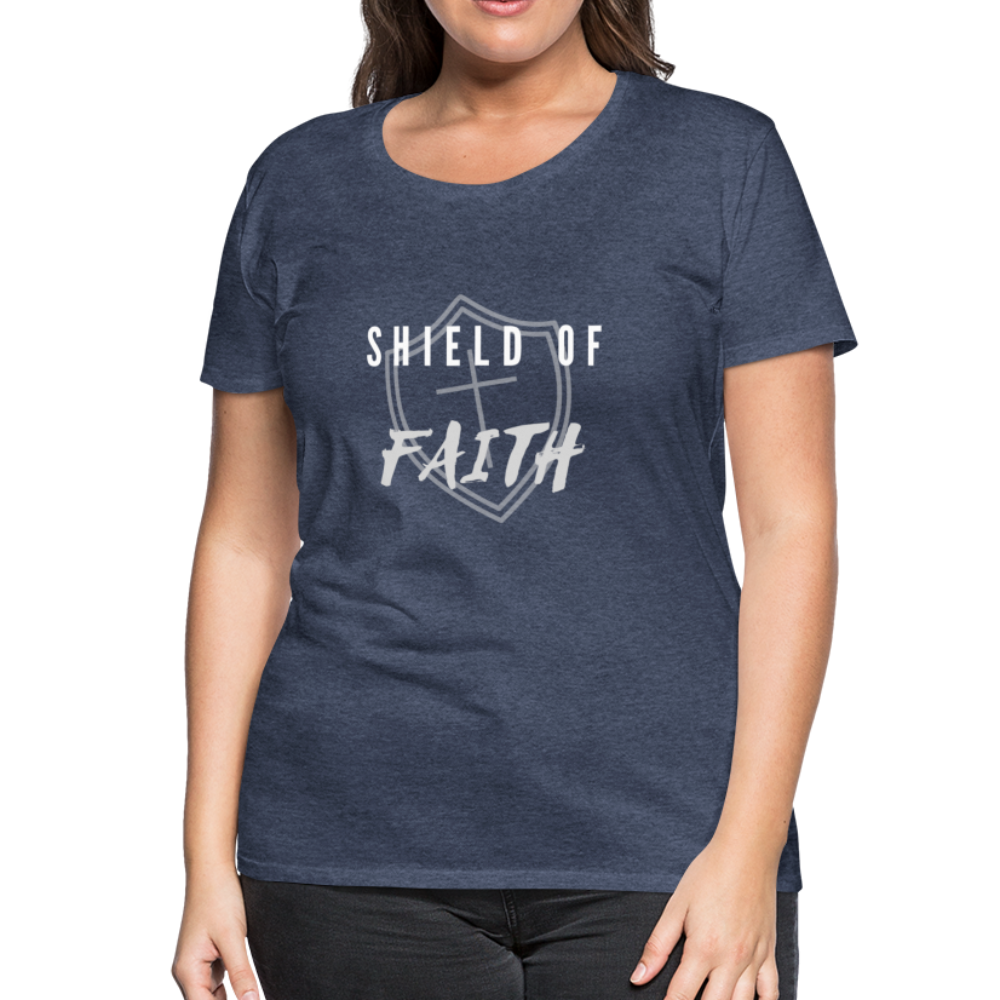 Shield of Faith Women’s Premium T-Shirt - heather blue