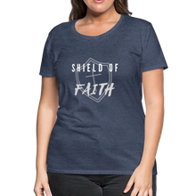 Load image into Gallery viewer, Shield of Faith Women’s Premium T-Shirt - heather blue
