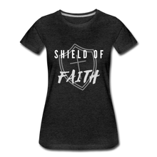 Load image into Gallery viewer, Shield of Faith Women’s Premium T-Shirt - charcoal gray
