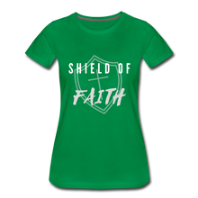 Load image into Gallery viewer, Shield of Faith Women’s Premium T-Shirt - kelly green
