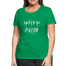 Load image into Gallery viewer, Shield of Faith Women’s Premium T-Shirt - kelly green
