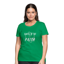 Load image into Gallery viewer, Shield of Faith Women’s Premium T-Shirt - kelly green
