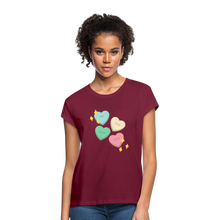 Load image into Gallery viewer, Heart of God Women&#39;s Relaxed Fit T-Shirt - burgundy
