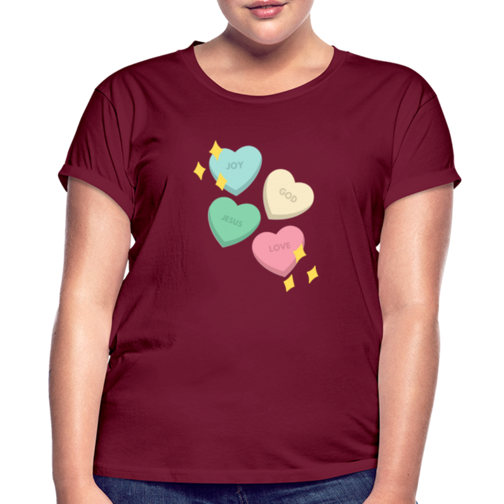 Heart of God Women's Relaxed Fit T-Shirt - burgundy