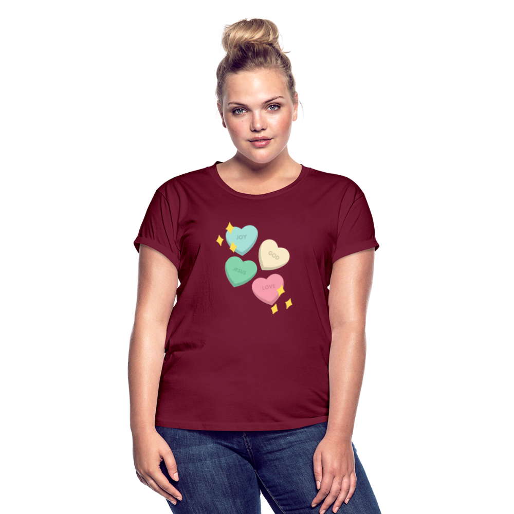 Heart of God Women's Relaxed Fit T-Shirt - burgundy