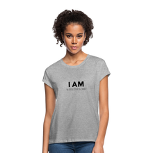 Load image into Gallery viewer, I Am With The Lord Women&#39;s Relaxed Fit T-Shirt - heather gray
