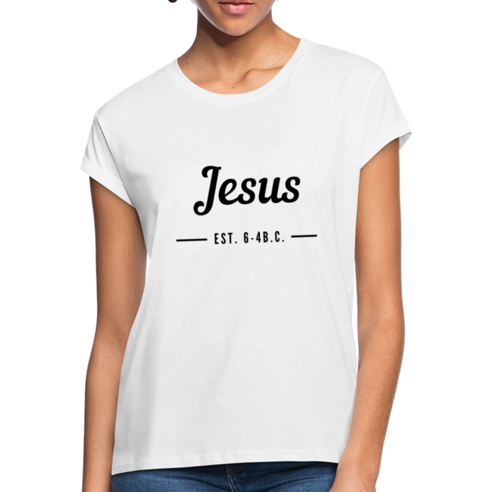 Jesus Est. Women's Relaxed Fit T-Shirt - white