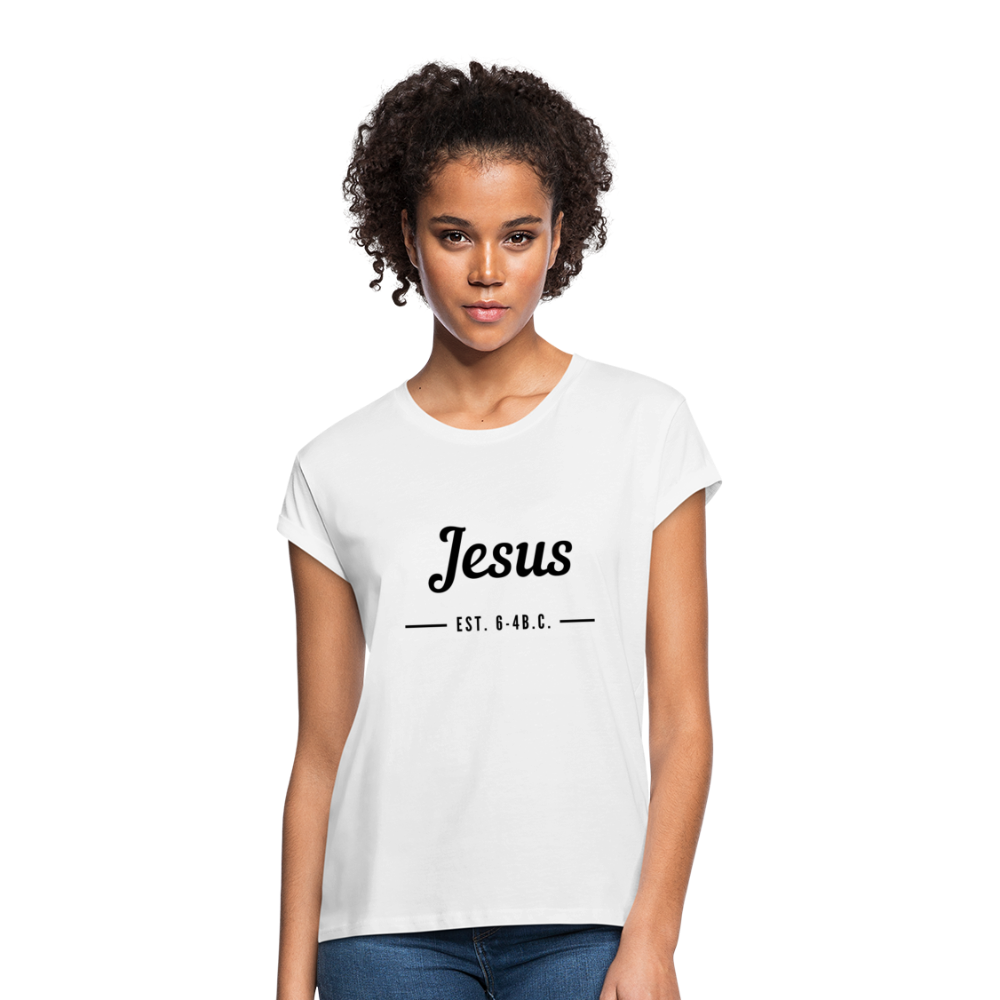 Jesus Est. Women's Relaxed Fit T-Shirt - white
