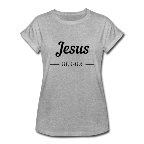 Jesus Est. Women's Relaxed Fit T-Shirt - heather gray