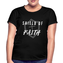 Load image into Gallery viewer, Shield of Faith Women&#39;s Relaxed Fit T-Shirt - black
