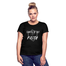 Load image into Gallery viewer, Shield of Faith Women&#39;s Relaxed Fit T-Shirt - black
