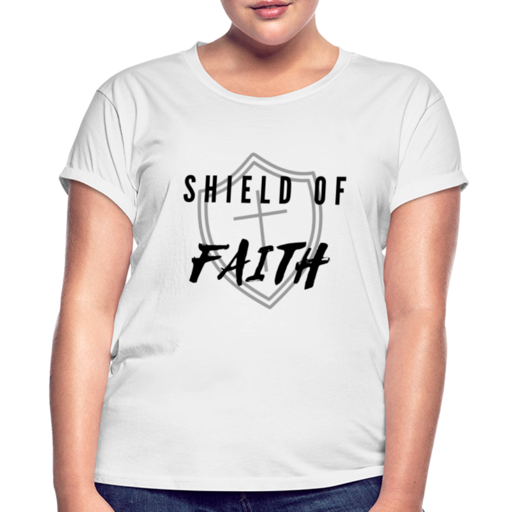 Shield of Faith Women's Relaxed Fit T-Shirt - white