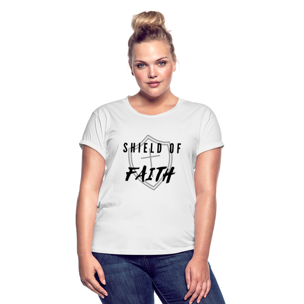 Shield of Faith Women's Relaxed Fit T-Shirt - white