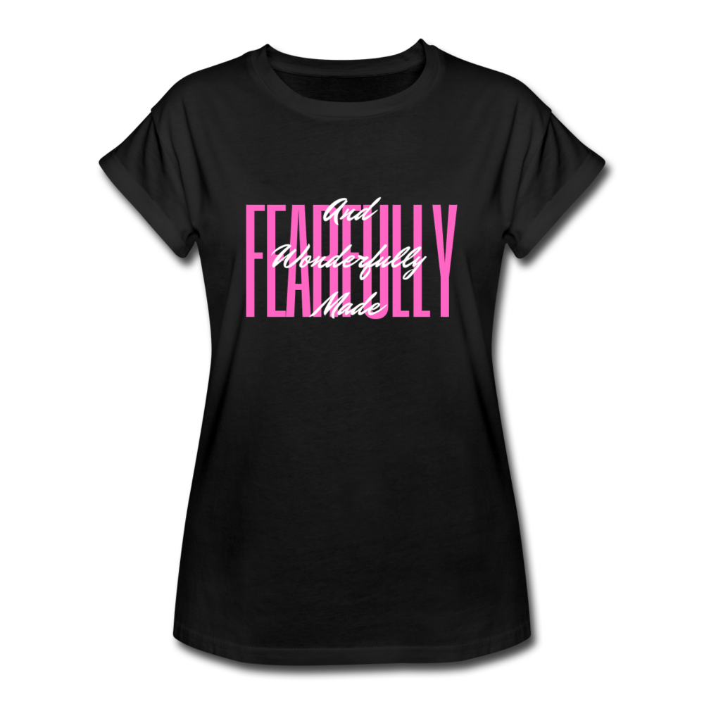 Wonderfully Made Women's Relaxed Fit T-Shirt - black