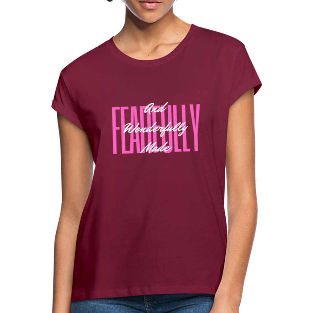 Wonderfully Made Women's Relaxed Fit T-Shirt - burgundy
