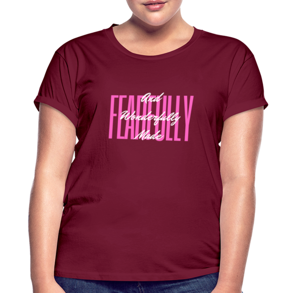 Wonderfully Made Women's Relaxed Fit T-Shirt - burgundy
