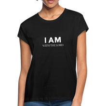 Load image into Gallery viewer, I Am With The Lord Women&#39;s Relaxed Fit T-Shirt - black
