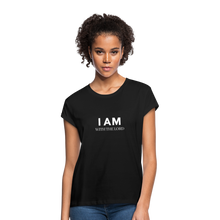 Load image into Gallery viewer, I Am With The Lord Women&#39;s Relaxed Fit T-Shirt - black
