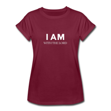 Load image into Gallery viewer, I Am With The Lord Women&#39;s Relaxed Fit T-Shirt - burgundy
