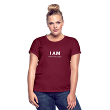 Load image into Gallery viewer, I Am With The Lord Women&#39;s Relaxed Fit T-Shirt - burgundy
