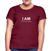 Load image into Gallery viewer, I Am With The Lord Women&#39;s Relaxed Fit T-Shirt - burgundy
