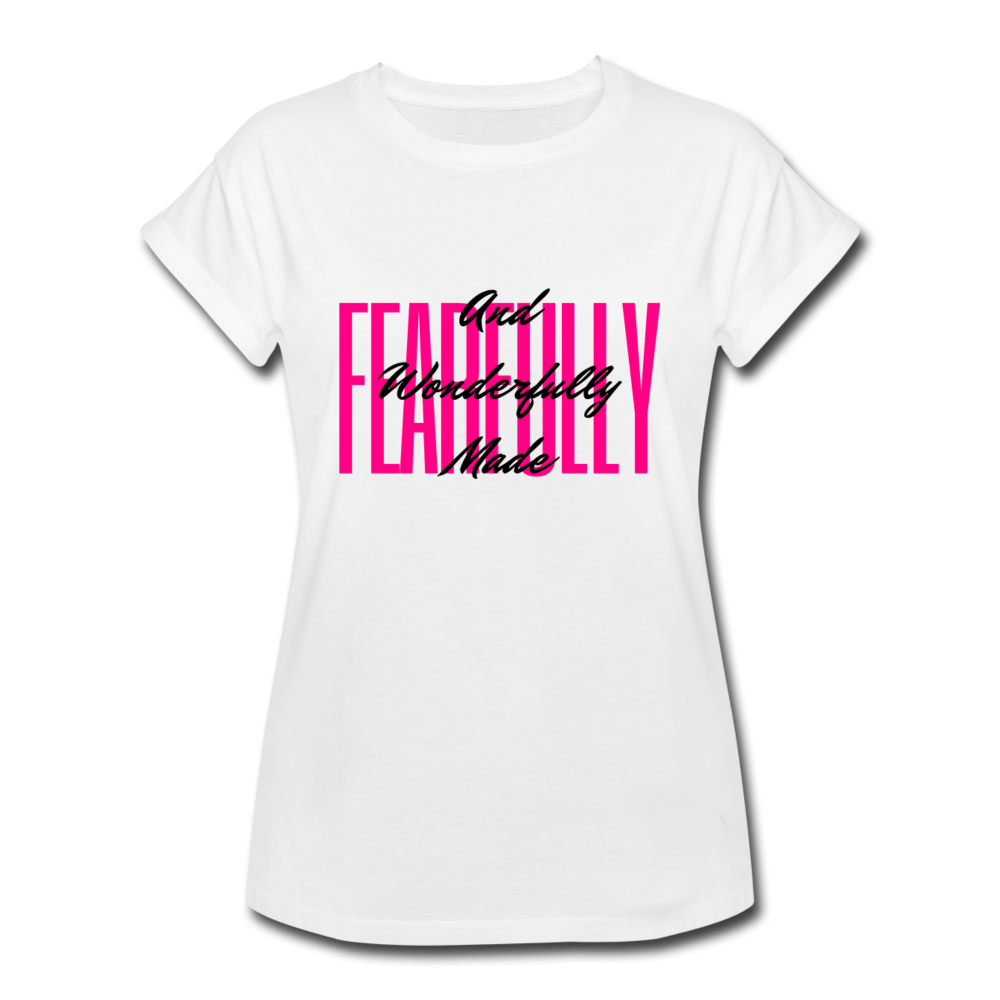 Wonderfully Made Women's Relaxed Fit T-Shirt - white