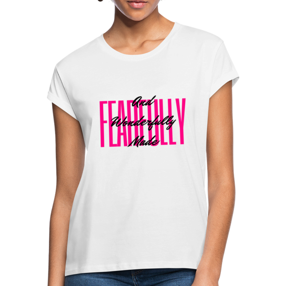 Wonderfully Made Women's Relaxed Fit T-Shirt - white
