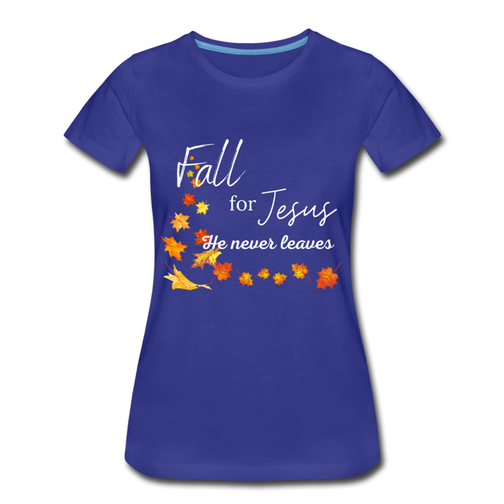 Fall For Jesus Women’s Premium T-Shirt - royal blue