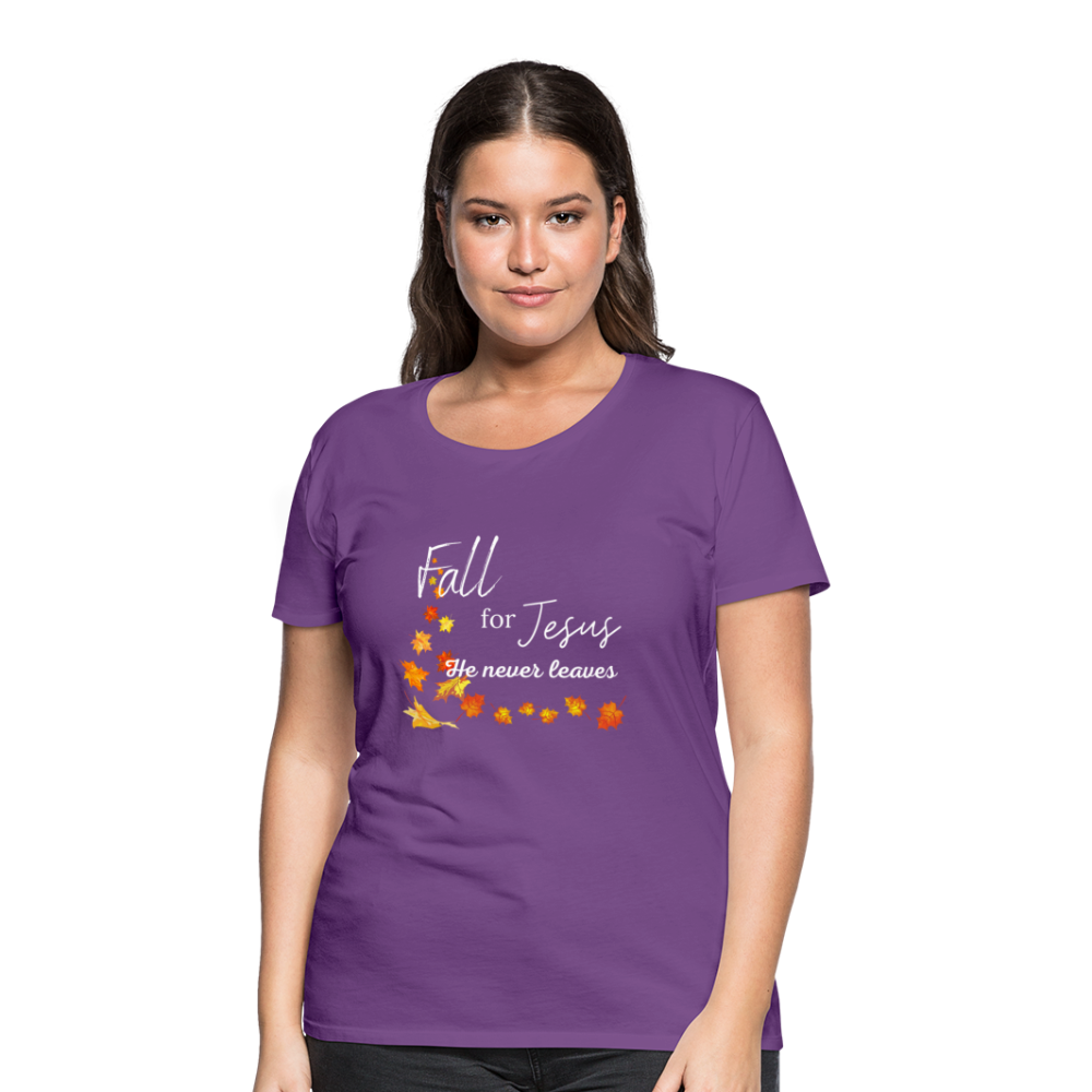 Fall For Jesus Women’s Premium T-Shirt - purple
