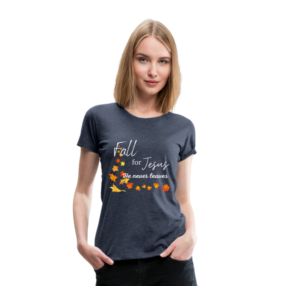 Fall For Jesus Women’s Premium T-Shirt - heather blue