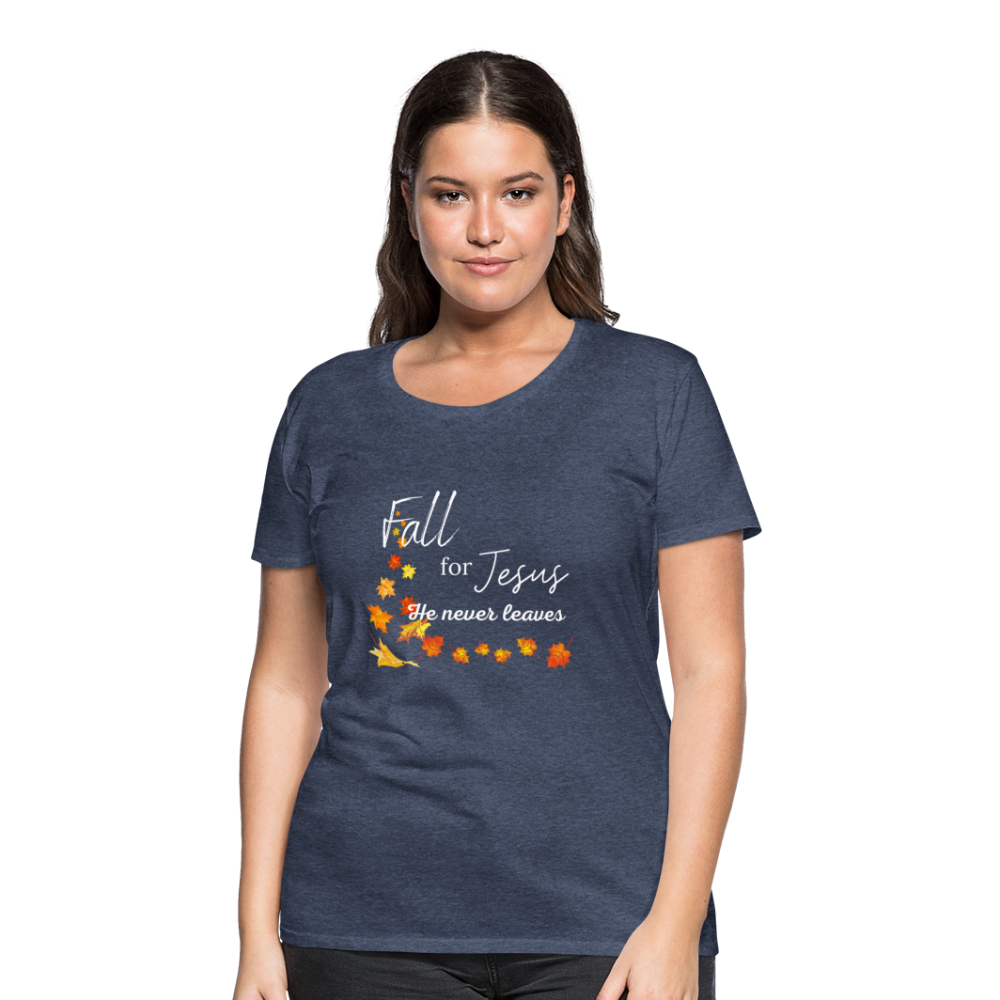 Fall For Jesus Women’s Premium T-Shirt - heather blue