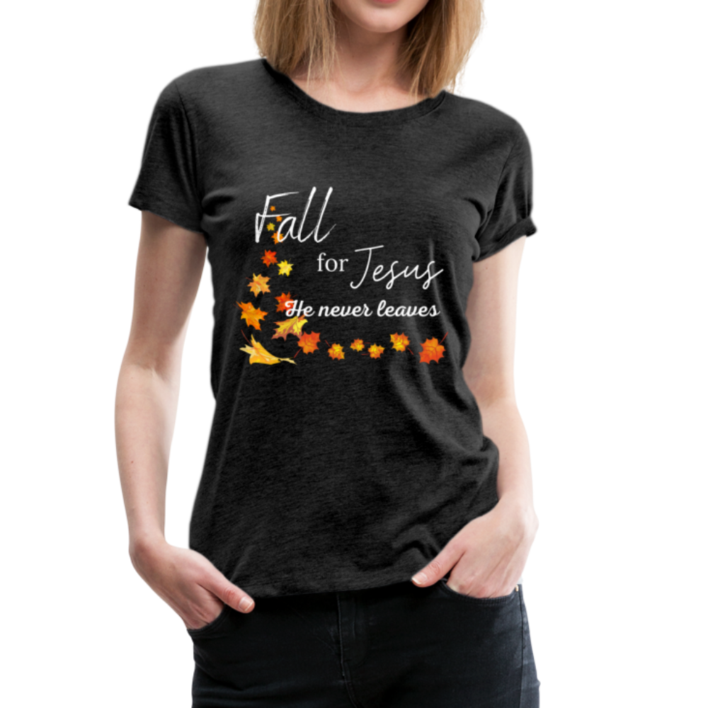 Fall For Jesus Women’s Premium T-Shirt - charcoal gray