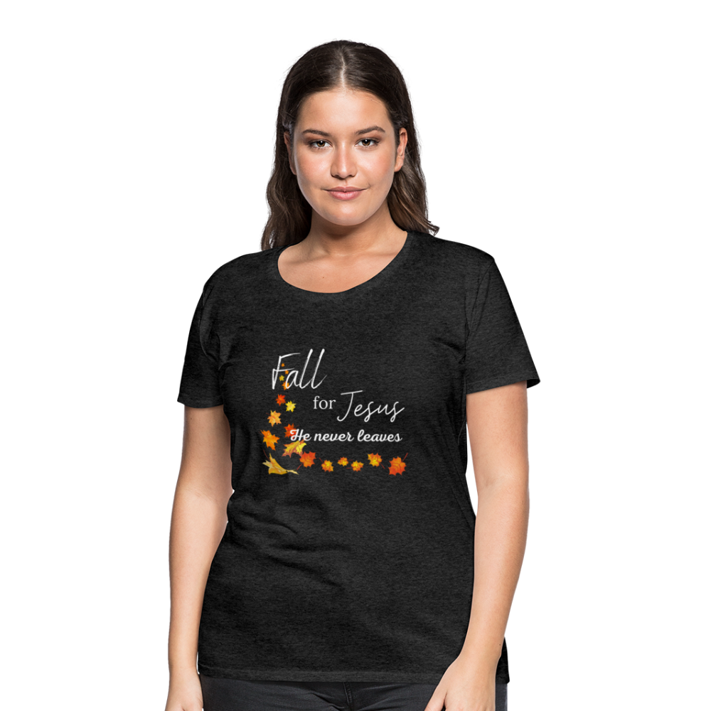 Fall For Jesus Women’s Premium T-Shirt - charcoal gray